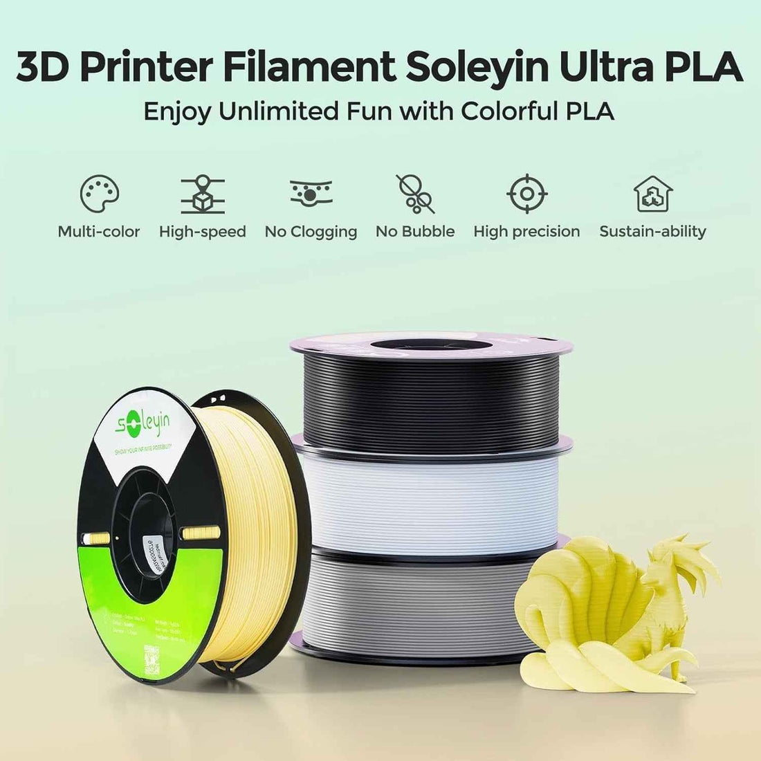 Filamento para Impressora 3D Creality Soleyin Ultra PLA 1.75mm 1KG