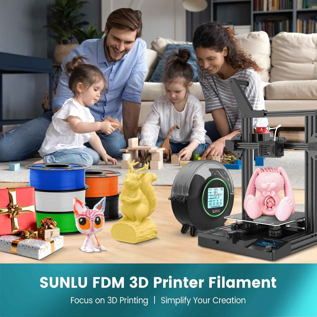 SUNLU PLA Filamento 3D 1.75mm