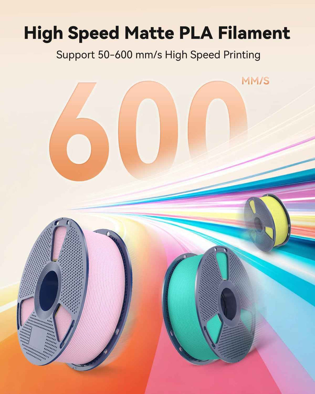 SUNLU High Speed PLA Matte Filamento 3D 1.75mm 1kg